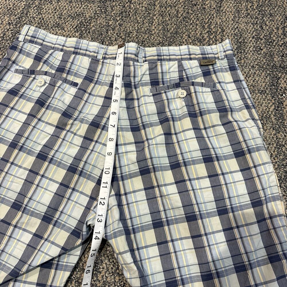 Lacoste Cotton Men's Golf Shorts Planos Blue Navy Size 44 ~34x10 Alligator - Picture 8 of 8